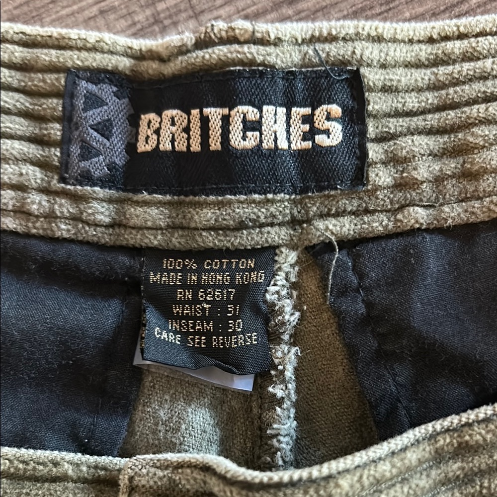 Black Corduroy Relaxed Fit Pants - Picture 4 of 4
